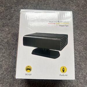 Black Auto Air Purification Heat Fan